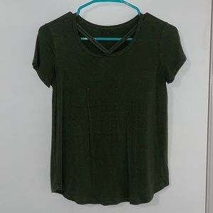 Forest Green Flowy Top